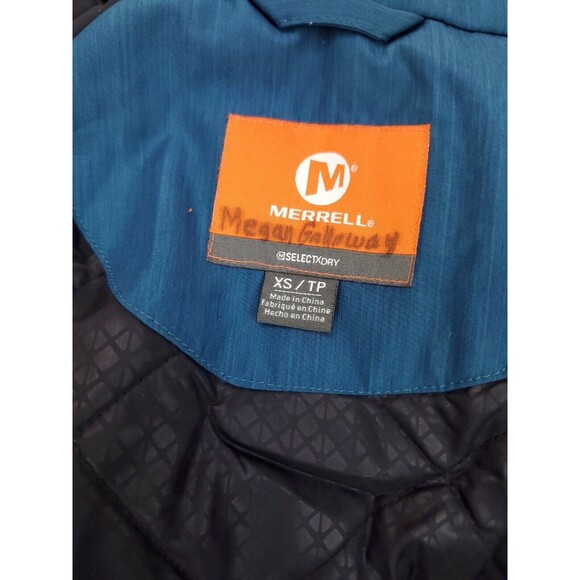 Merrell Xdry Waterproof Rain Jacket Coat Women's Size XS Blue Select Dry - Picture 4 of 9